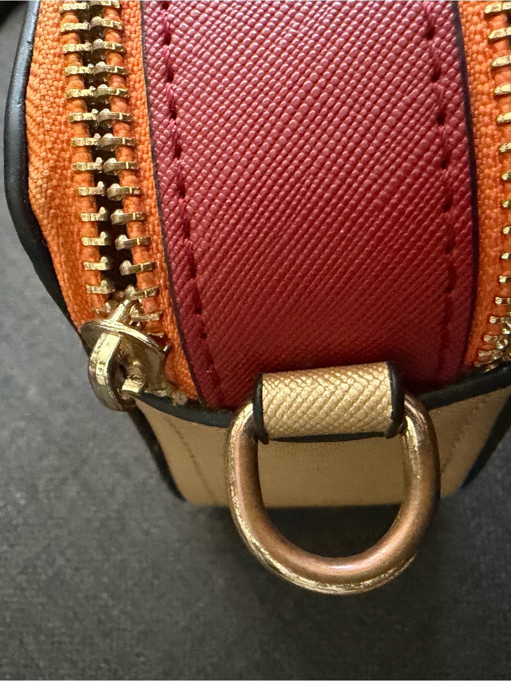 Marc Jacobs Orange Crossbody with Blue and Black Logo Strap - Picture 8 of 13